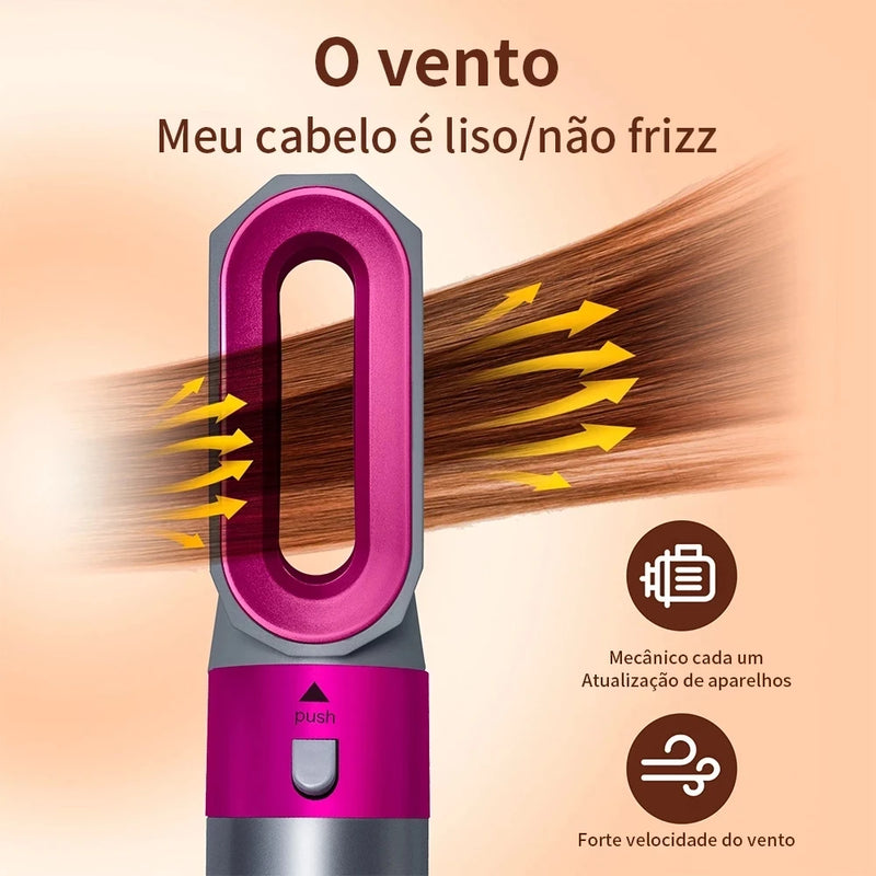 Escova Secador De Cabelo Pente Modelador De Ar Quente Profissional 5 Em 1 110V