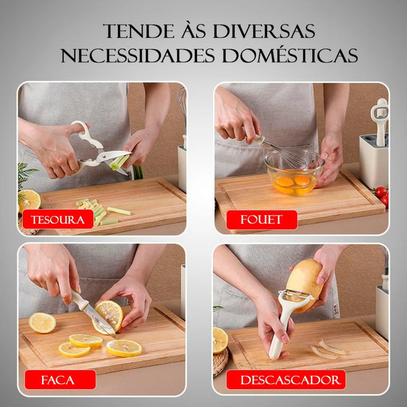 Kit Com 6 Utensílios De Cozinha