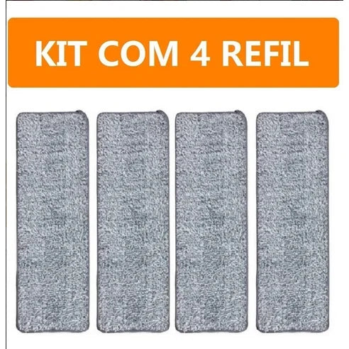 Kit 4 Refil Flat Mop