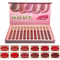 Kit Com 12 Unidades De Batom Brilho Labial Nude